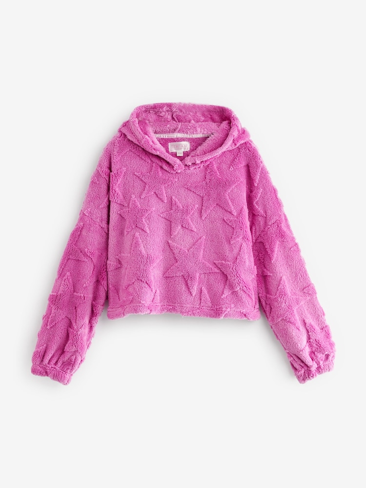 Jim Jam the Label Pink Star Fleece Twosie Pyjama Set - Image 9 of 9