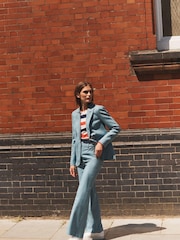 Boden Light Blue Westbourne Wool Trousers - Image 5 of 6