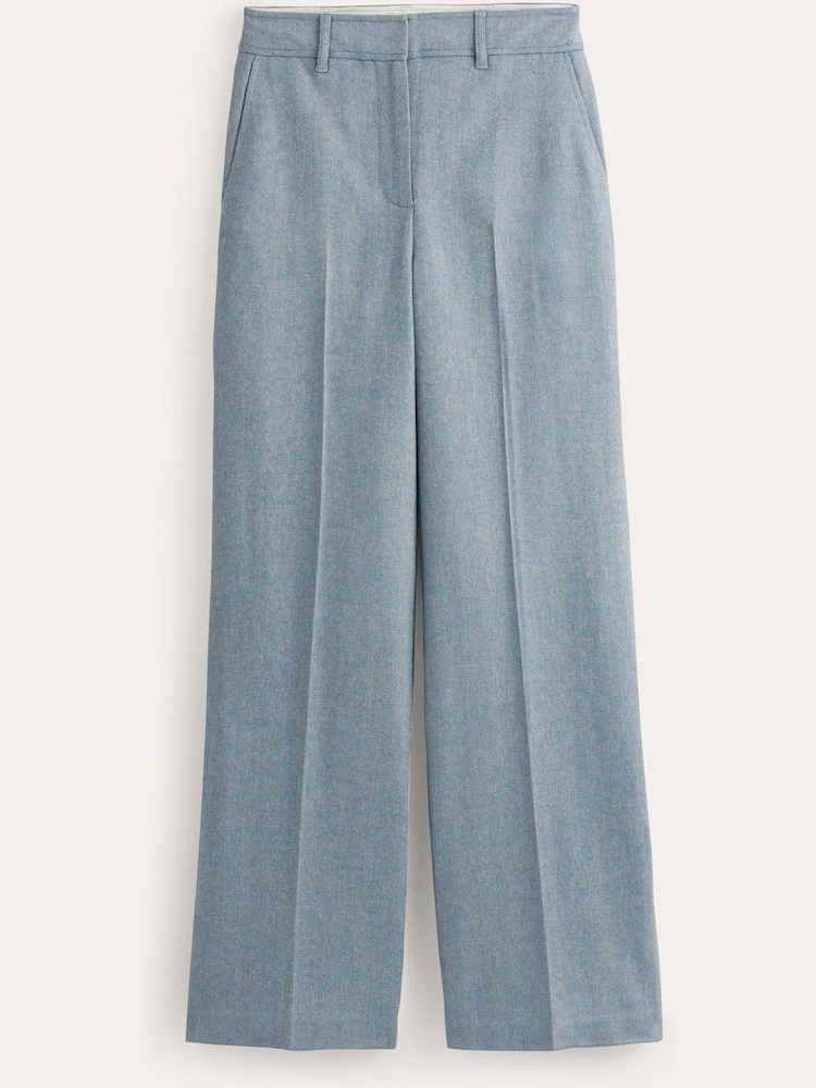 Boden Light Blue Westbourne Wool Trousers - Image 6 of 6