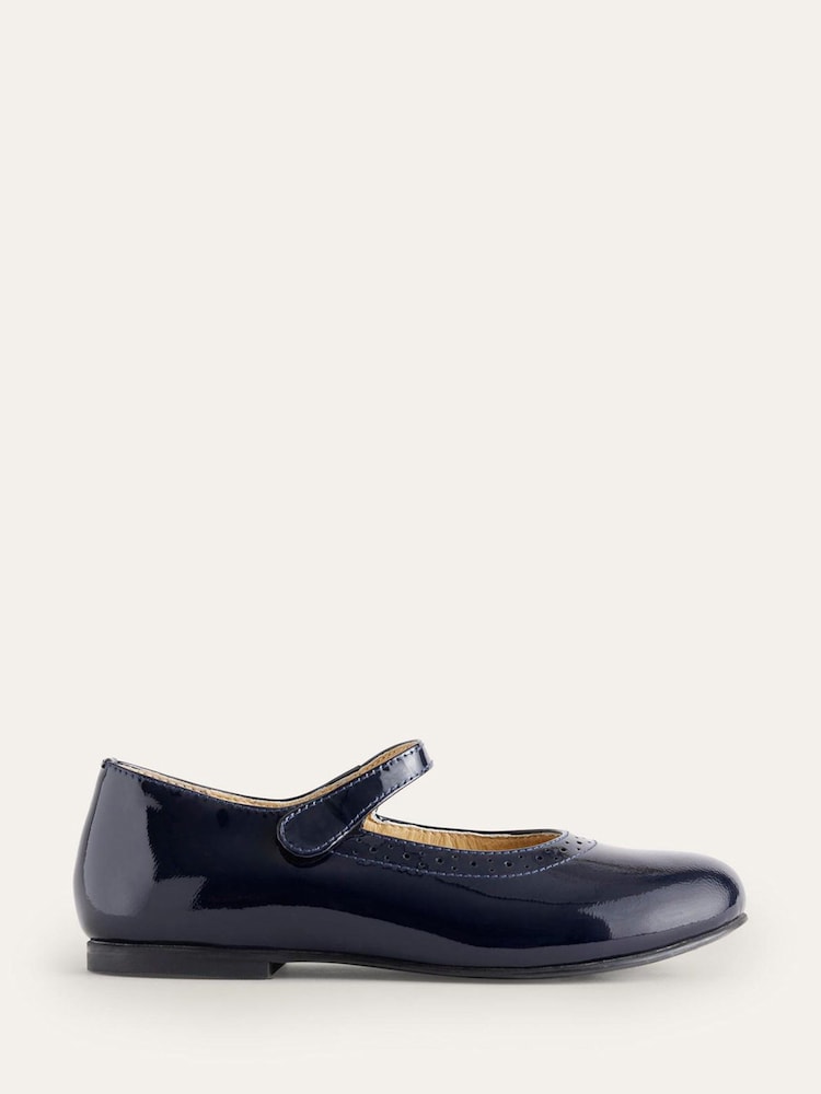 Boden Blue Leather Mary Shoes - Image 1 of 2