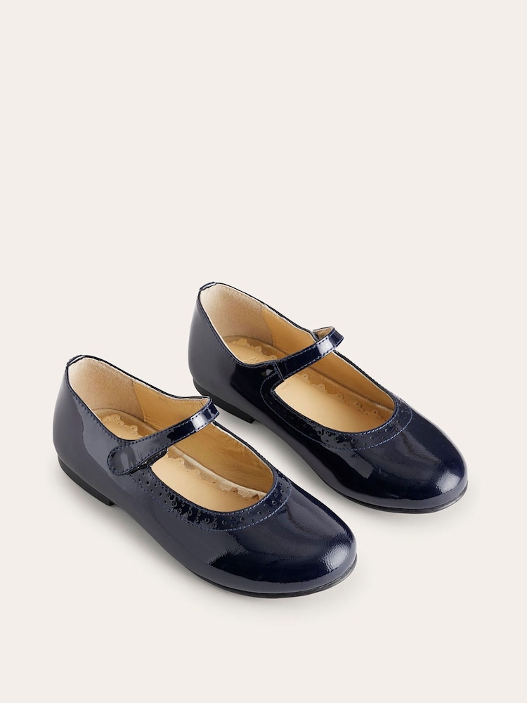 Boden Blue Leather Mary Shoes - Image 2 of 2