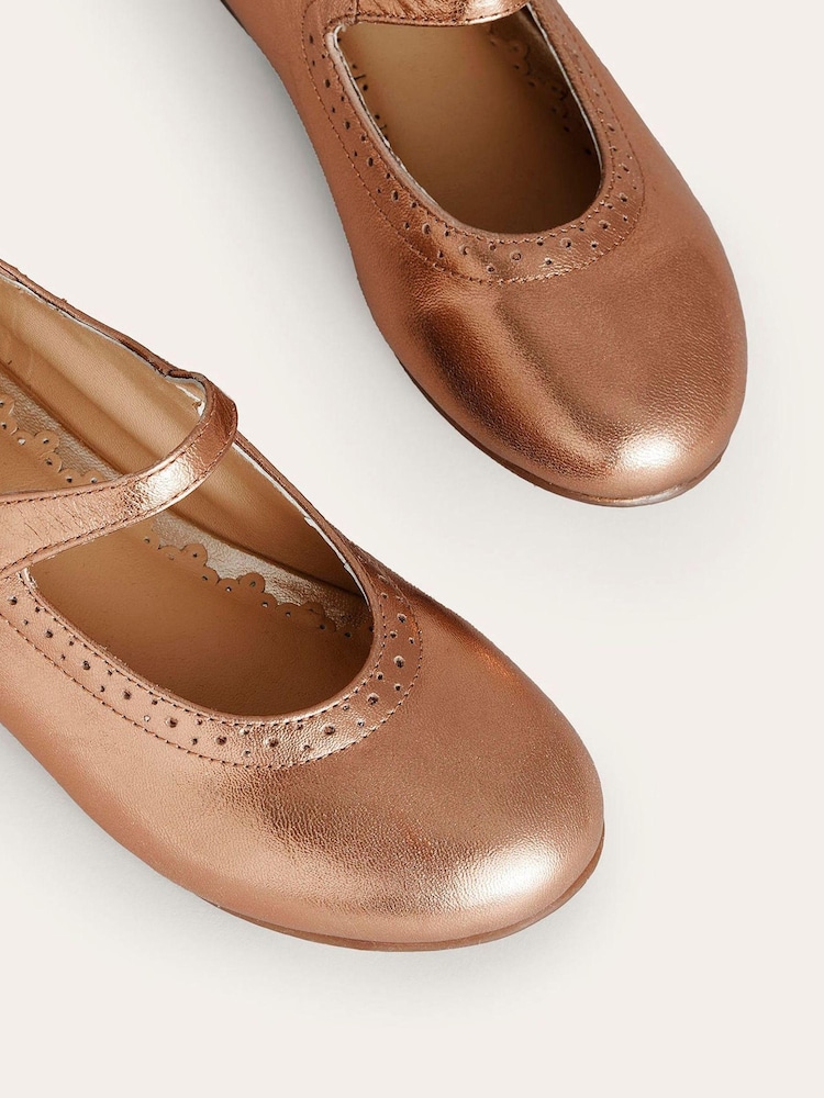 Boden Metallic Leather Mary Shoes - Image 3 of 3