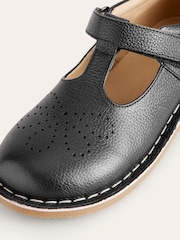 Boden Black Leather T-Bar School Shoes - Image 3 of 4
