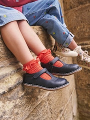 Boden Black Leather T-Bar School Shoes - Image 4 of 4