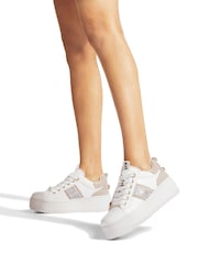 KG Kurt Geiger Leslie Gem White Trainers - Image 1 of 5