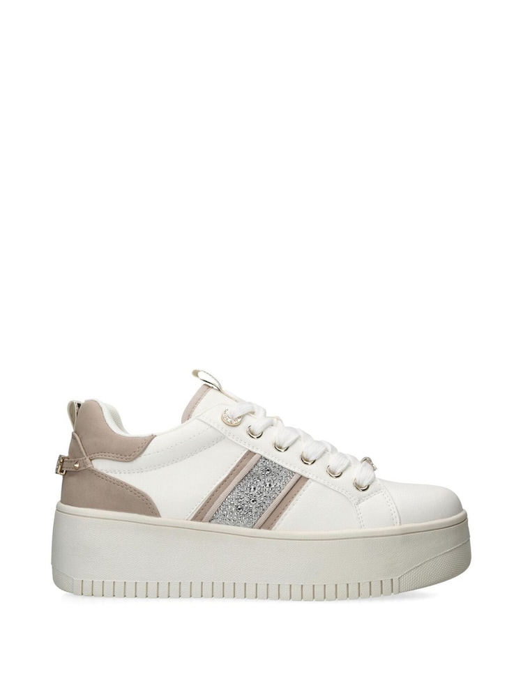 KG Kurt Geiger Leslie Gem White Trainers - Image 2 of 5