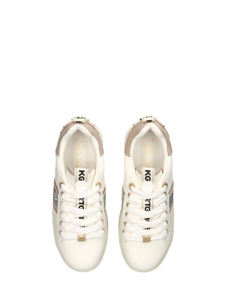 KG Kurt Geiger Leslie Gem White Trainers - Image 5 of 5