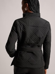 Ted Baker Black Rosemia Padded Short Wrap Coat - Image 2 of 6