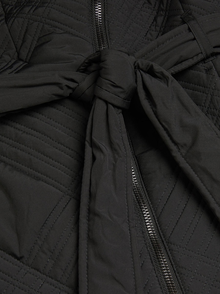Ted Baker Black Rosemia Padded Short Wrap Coat - Image 6 of 6