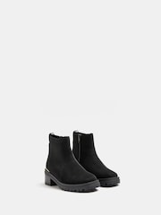 River Island Black Sock Heeled Boots - Image 2 of 4