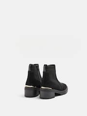 River Island Black Sock Heeled Boots - Image 3 of 4