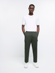 River Island White Slim Fit 100% Cotton Studio Heavyweight T-Shirt - Image 3 of 6