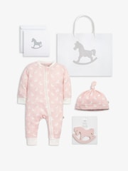 The Little Tailor Luxury 3 Baby Gift Set; Sleepsuit, Hat and Rubber Teether Toy - Изображение 1 из 10