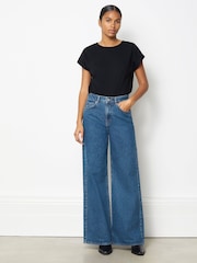 Albaray Blue Full Length Wide Leg Jeans - Image 1 of 4