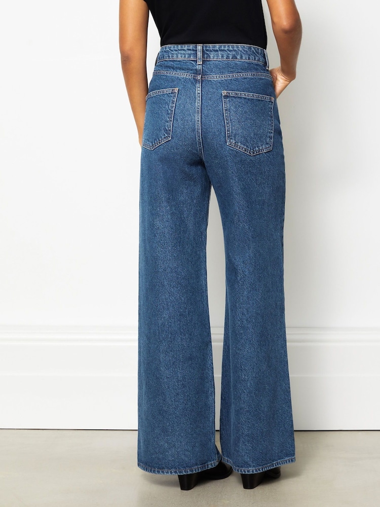 Albaray Blue Full Length Wide Leg Jeans - Image 2 of 4