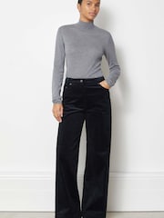 Albaray Cord Wide Leg Black Trousers - Image 1 of 1