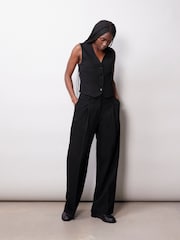 Albaray Black Pleat Front Trousers - Image 1 of 5