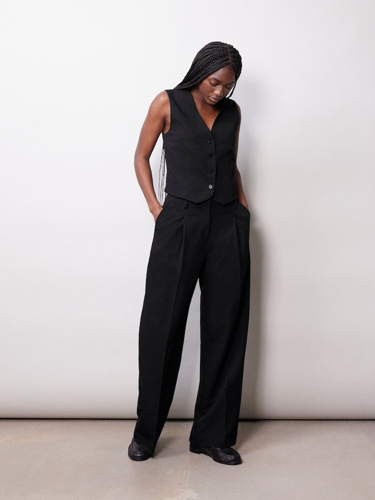 Albaray Black Pleat Front Trousers - Image 1 of 5