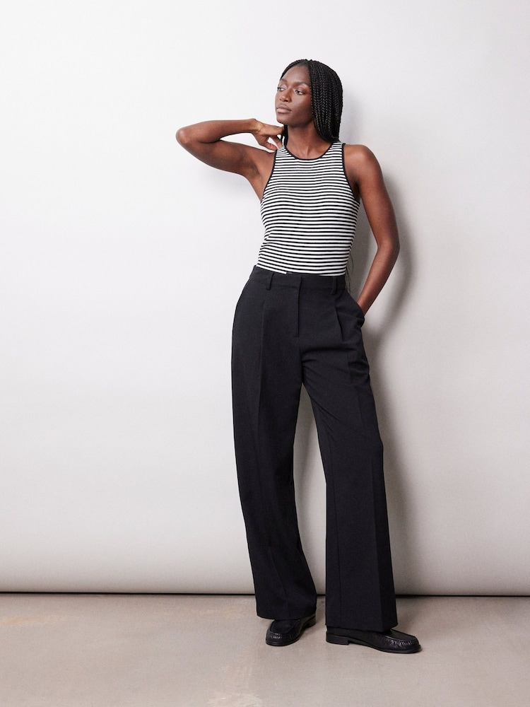 Albaray Black Pleat Front Trousers - Image 2 of 5