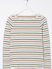 FatFace Cream Multi Breton Organic Cotton T-Shirt - Image 2 of 2