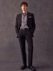 Sage Green Regular Fit Printed Trimmed Shirt - Image 4 of 8