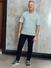 Grey Knitted Regular Fit Trophy Polo Shirt - Image 2 of 7