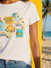 Roman White Graphic Print Stretch T-Shirt - Image 4 of 4