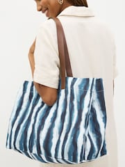 Blue Stripe Beach 100% Cotton Bag - Image 2 of 8