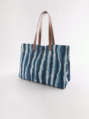 Blue Stripe Beach 100% Cotton Bag - Image 5 of 8