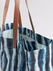 Blue Stripe Beach 100% Cotton Bag - Image 8 of 8