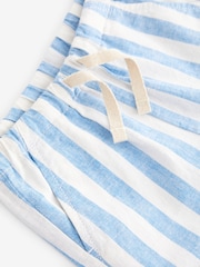 Blue Stripe Linen Blend Pull-On Shorts (3mths-7yrs) - Image 7 of 7