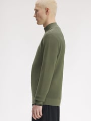 Fred Perry Вафельний стібок наполовину джемпер на блискавці - Image 2 of 5