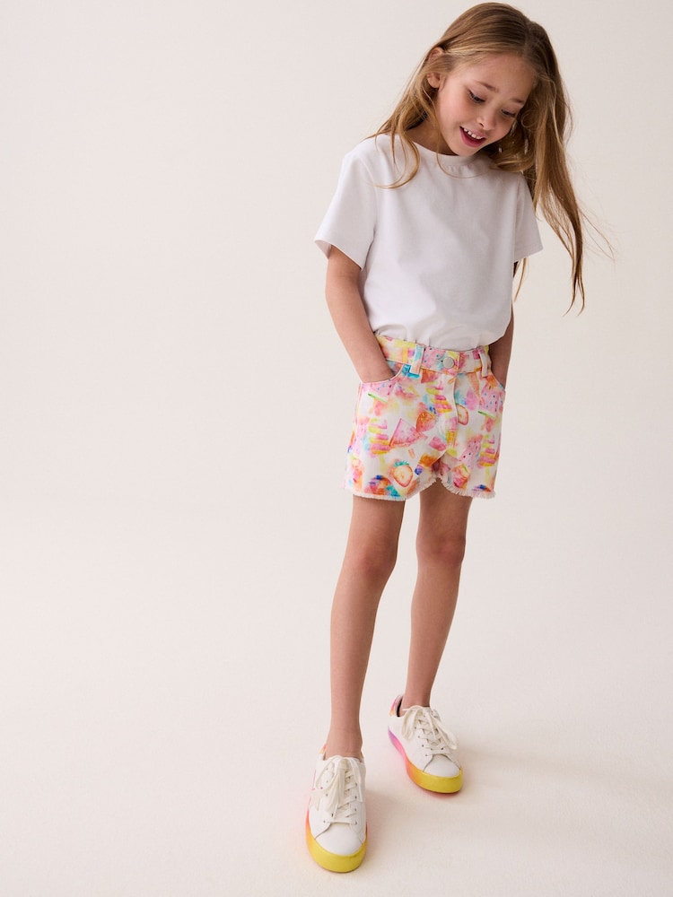 Multi Regular Length Frayed Edge Shorts (3-16yrs) - Image 2 of 6