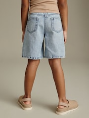 Mid Blue Denim Longline Shorts (3-16yrs) - Image 3 of 6
