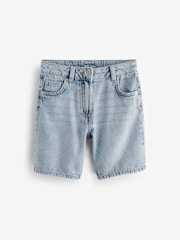 Mid Blue Denim Longline Shorts (3-16yrs) - Image 4 of 6