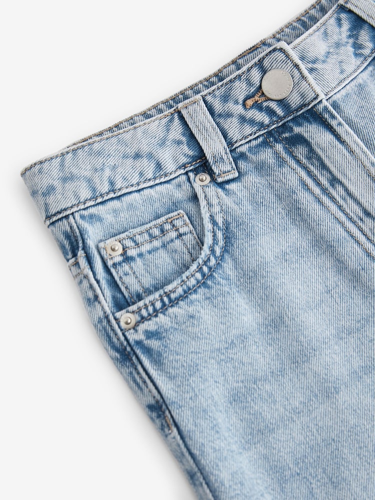 Mid Blue Denim Longline Shorts (3-16yrs) - Image 6 of 6