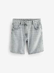 Grey Denim Longline Shorts (3-16yrs) - Image 5 of 7