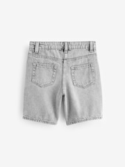 Grey Denim Longline Shorts (3-16yrs) - Image 6 of 7