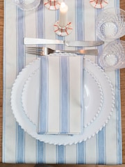Avalon Home Set of 2 Mid Blue Stripe Napkins - Image 3 of 6