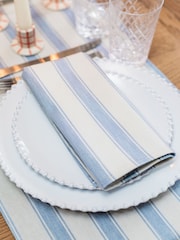 Avalon Home Set of 2 Mid Blue Stripe Napkins - Image 6 of 6