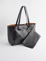 Black Weave Tote Bag - Image 10 of 16