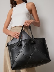 Black Weave Tote Bag - Image 5 of 16