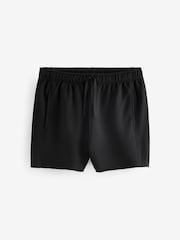 Black Raw Edge Washed Jersey Shorts - Image 5 of 6