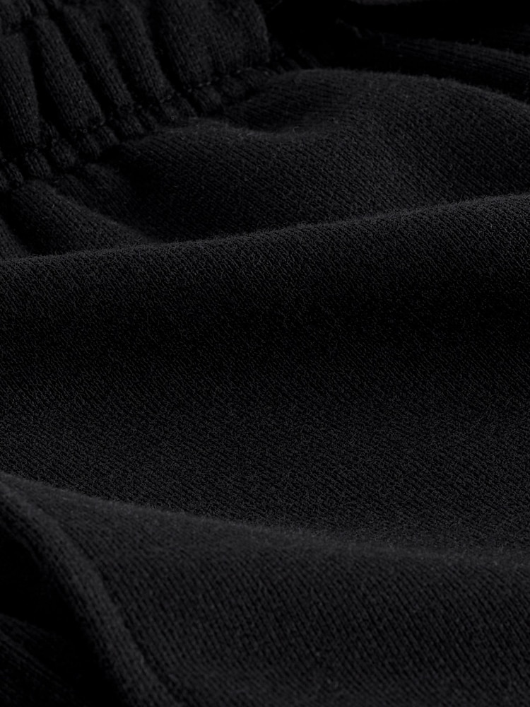 Black Raw Edge Washed Jersey Shorts - Image 6 of 6