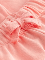 Grapefruit Pink Raw Edge Washed Jersey Shorts - Image 6 of 6