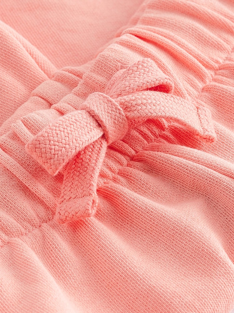 Grapefruit Pink Raw Edge Washed Jersey Shorts - Image 6 of 6