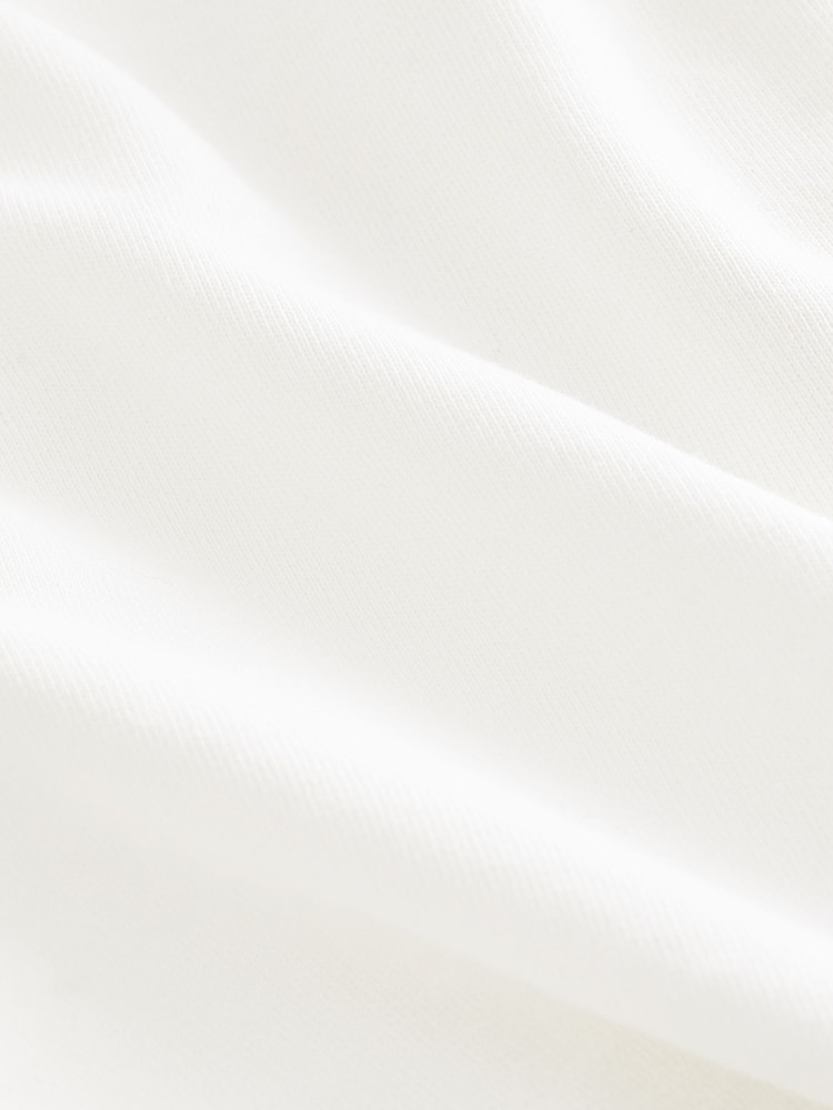 White Raw Edge Washed Jersey Shorts - Image 6 of 6