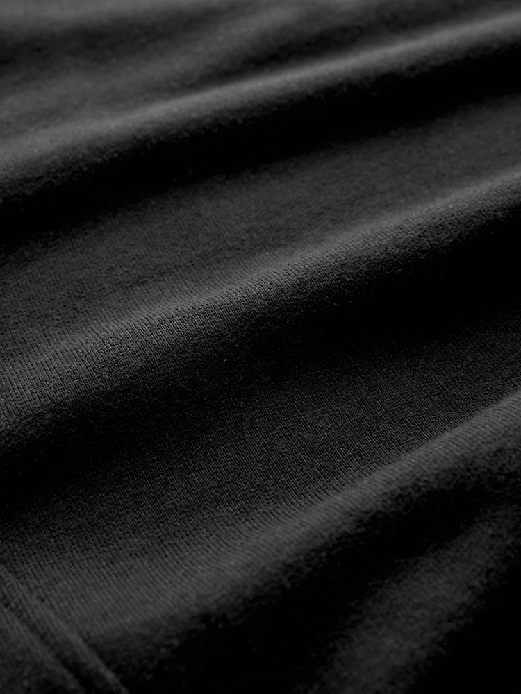 Black Raw Hem Detail Washed Crew Neck Sweatshirt - Image 6 of 6 Black Raw Hem Detail Washed Crew Neck Sweatshirt - Image 6 of 6