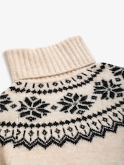 The Little Tailor Kids Snowflake Funnel Neck Chunky Christmas Jumper - Image 5 of 5