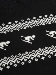 The Little Tailor Kids Slim Fit Ski Design Knitted Christmas Jumper - Image 5 of 5
